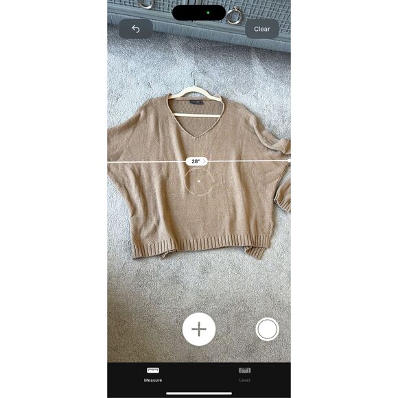 Wooden Ship Tan V Neck knit Sweater Med/Lrg $160 G44 - Picture 6 of 8